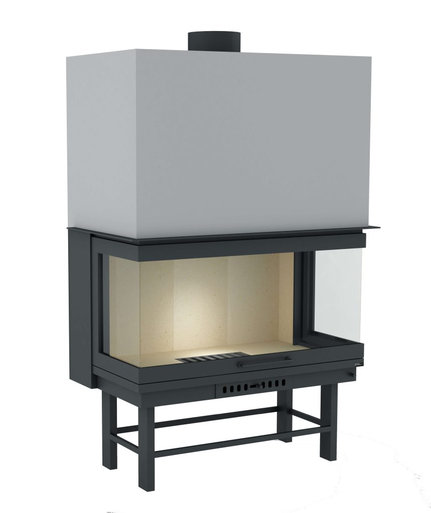 ARTEMİS95 3 Açık Tuğlalı Yerli üretim asansörlü şömine haznesi