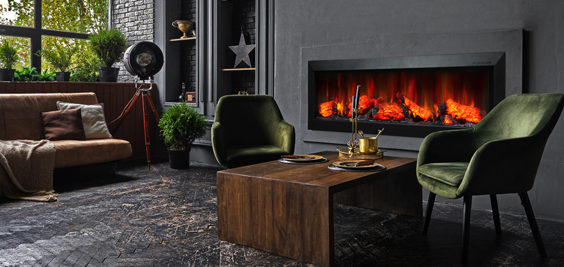 Elektrikli şömine modeli 1