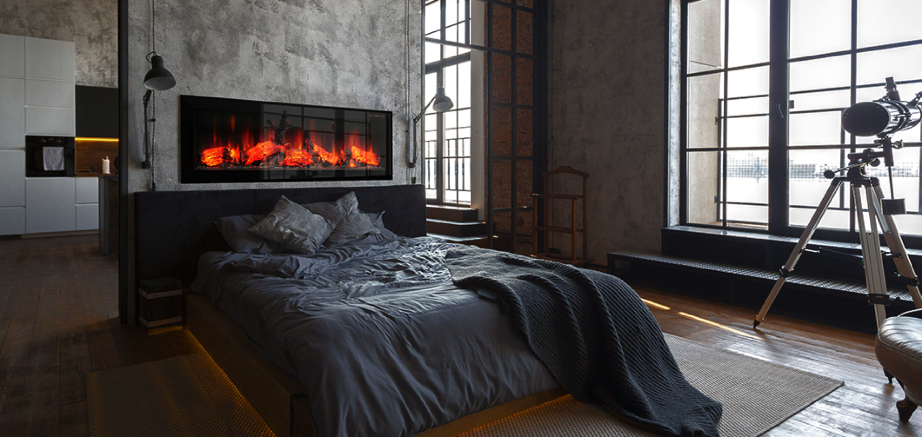 Elektrikli şömine modeli 2