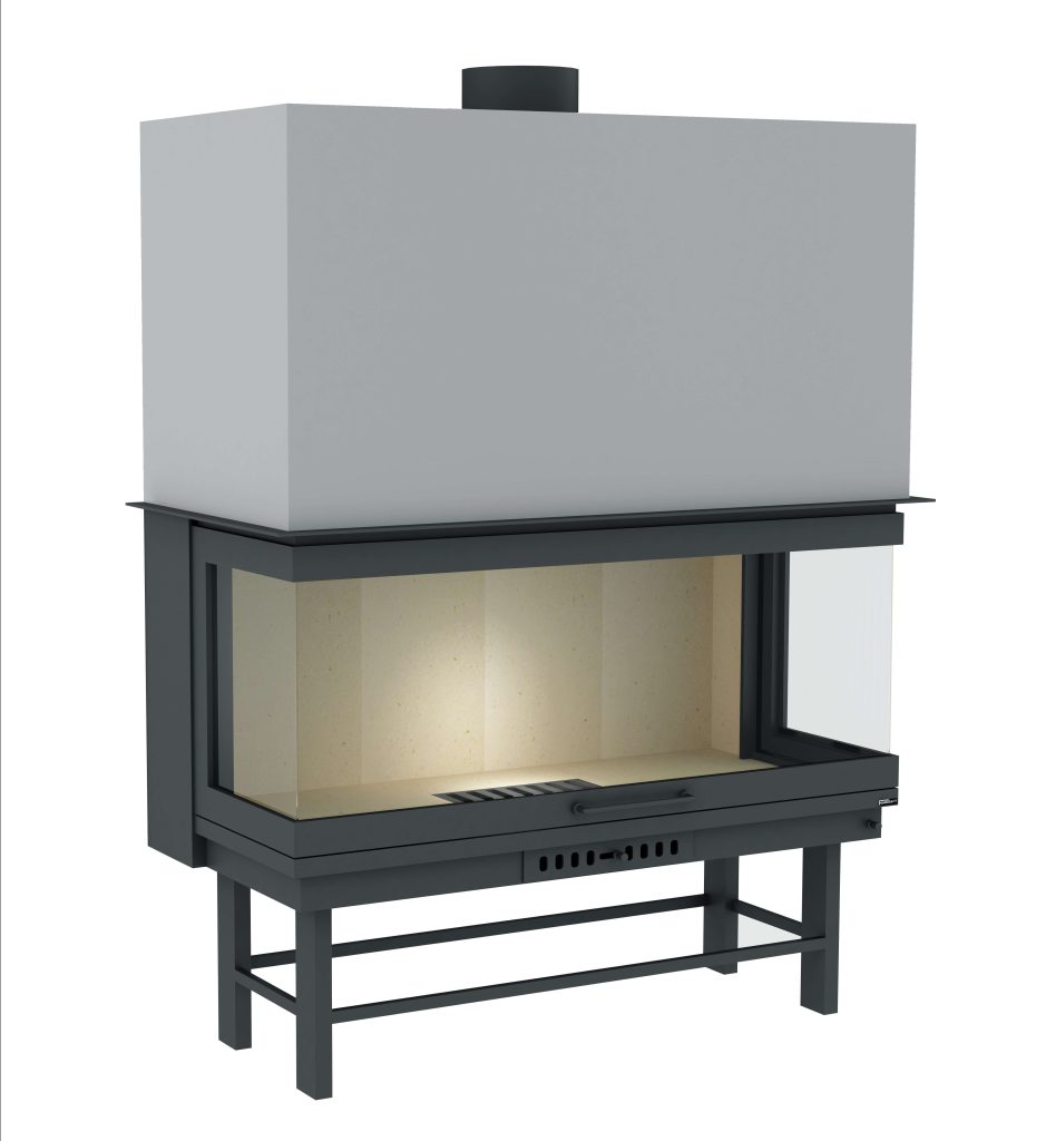 ARTEMİS 115 3 Açık Tuğlalı Yerli üretim asansörlü şömine haznesi