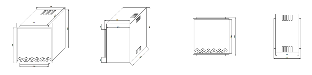 ENZO 80 Elektrikli Şömine Haznesi